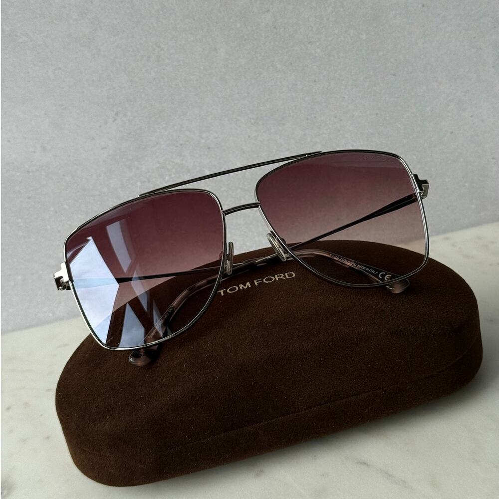 NEW Tom Ford FT0838 Reggie Gold Mirror Aviator Sunglasses